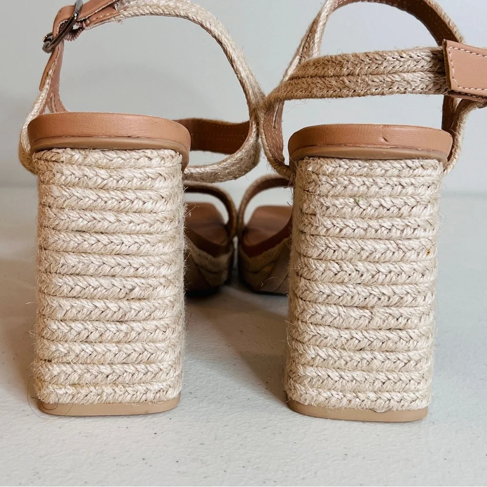 Dolce Vita Arnela Heels Dune Multi Woven High Chunky Block Heel Womens Size 10 - Picture 7 of 11
